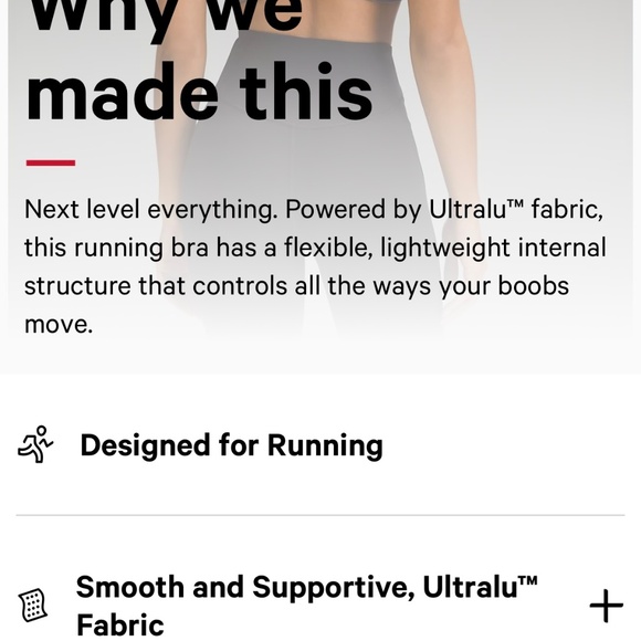 Lululemon air support high support bra, 34D, orange - Picture 6 of 7